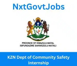 KZN Dept of Community Safety Internship 2023 Active Internship Program