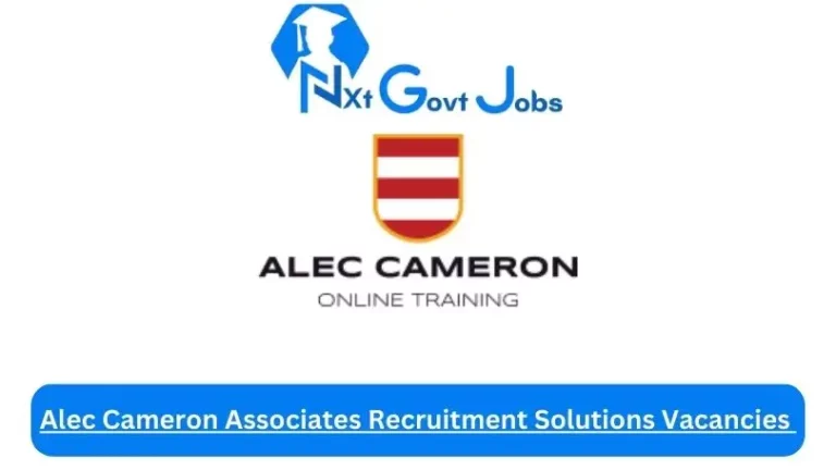 New Alec Cameron Associates Recruitment Solutions Vacancies 2024 @www.aleccameron.com Career Portal