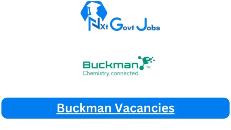 Nxtgovtjobs Buckman Vacancies 2024 @www.buckman.com Career Portal