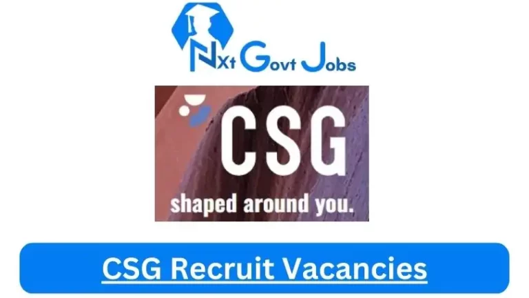 Nxtgovtjobs CSG Recruit Vacancies 2024 @csgrecruit.co.za Career Portal