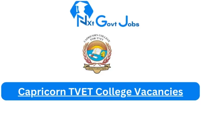 New Capricorn TVET College Vacancies 2024 | Apply Now @capricorncollege.edu.za for Admin, Cleaner, Supervisor Jobs
