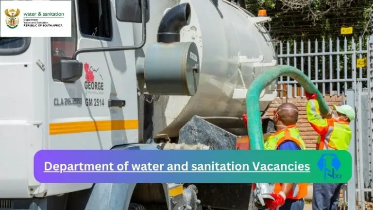8x New Department of water and sanitation Vacancies 2024 Apply @www.dwa.gov.za Career Portal