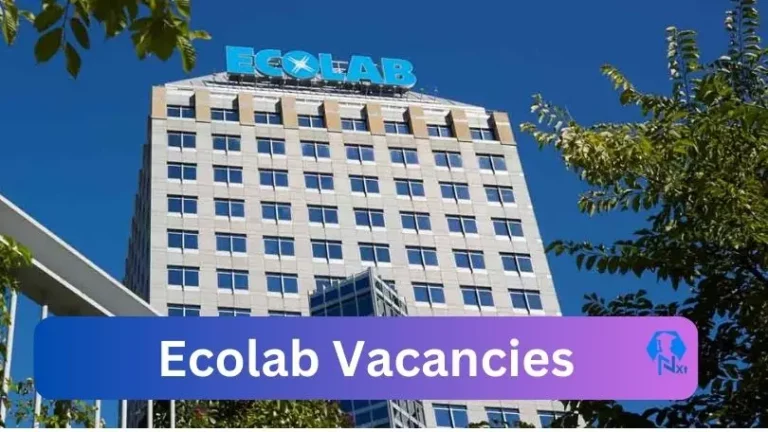 Ecolab Healthcare vacancies 2024 Apply Online