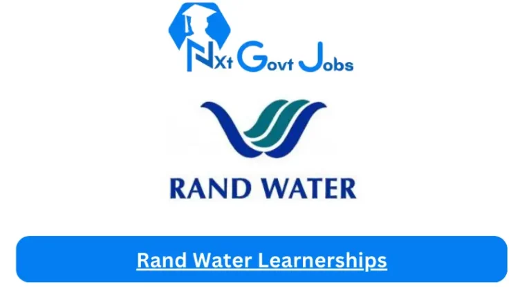 Rand Water Learnerships 2023 Avaliable Learnerships