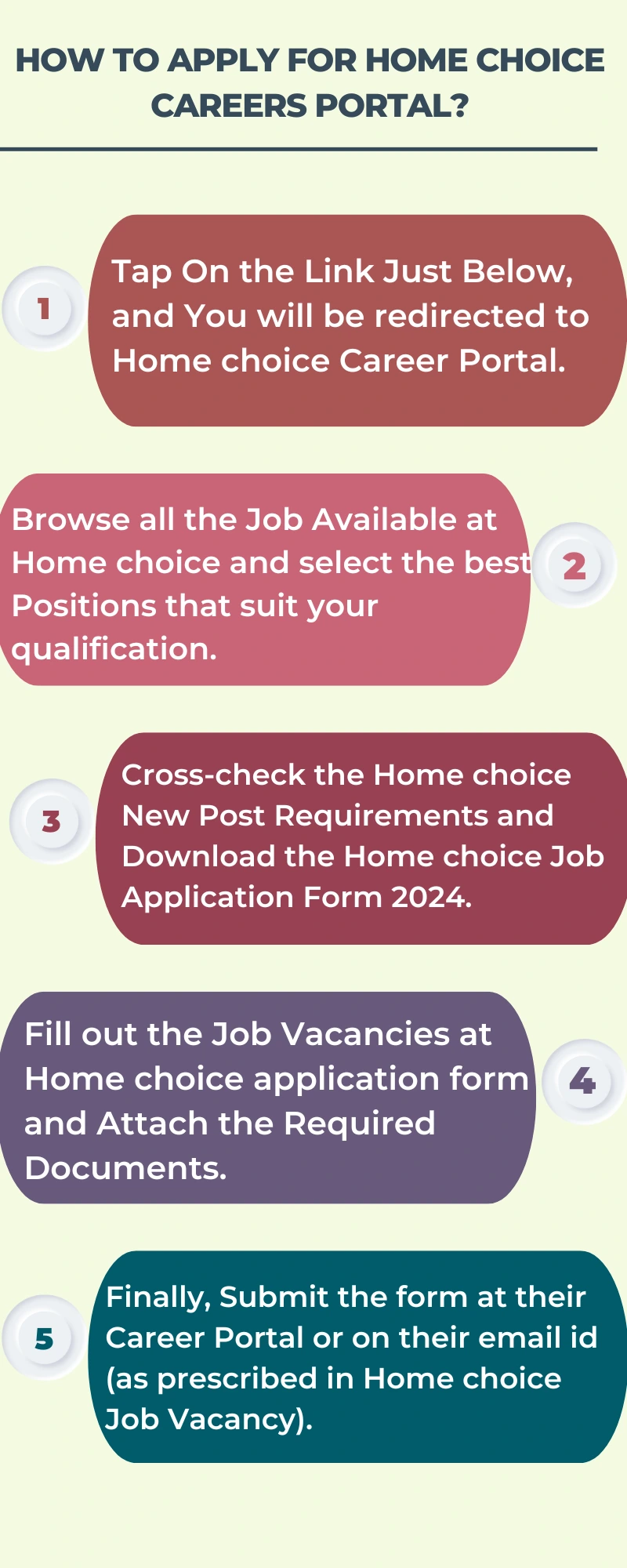 How To Apply for Home choice Careers Portal?