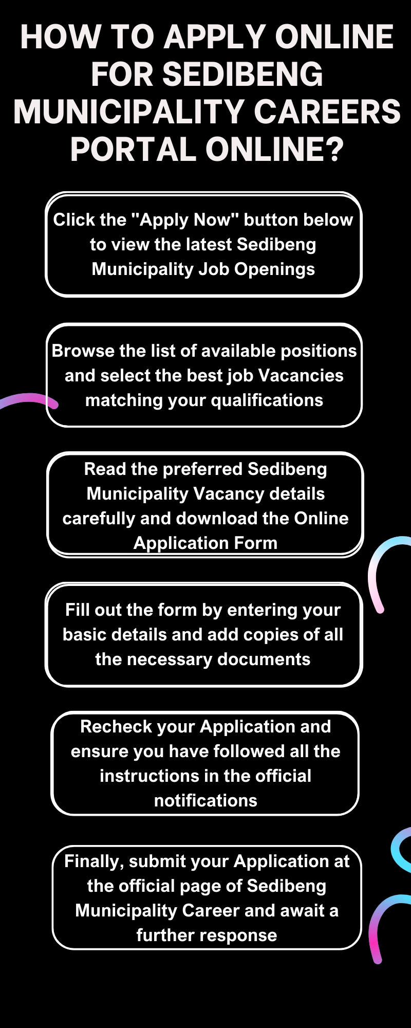 How to Apply online for Sedibeng Municipality Careers Portal Online? 